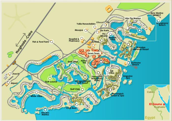 El Gouna Karte | Landkarte